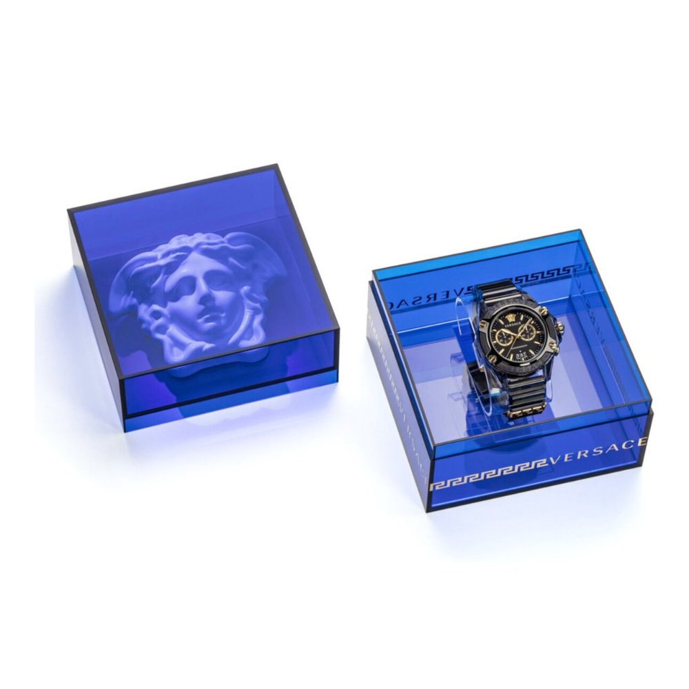 Full Set Versace 44mm Black Watch